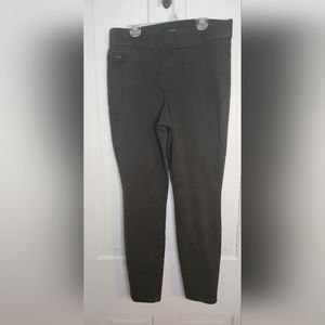 Nine West Dark Green Pull On Skinny Pant Size 10